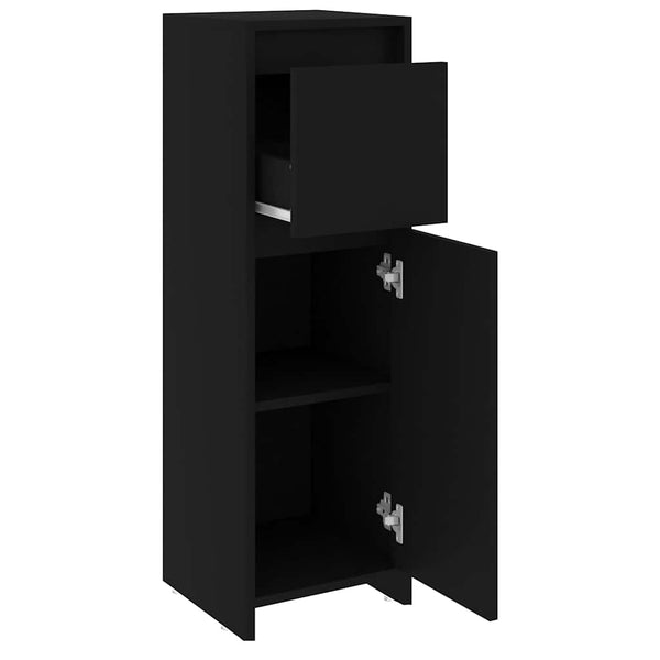 Schwarzer Badezimmerschrank 30x30x95 cm