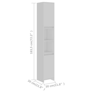 Weißer Badezimmerschrank 30x30x183,5 cm