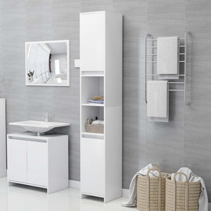 Weißer Badezimmerschrank 30x30x183,5 cm