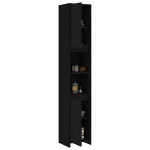 Schwarzer Badezimmerschrank 30x30x183,5cm