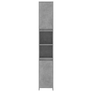 Betongrauer Badezimmerschrank, 30x30x183,5 cm