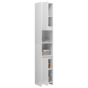 Hochglanz Badezimmerschrank Weiß 30x183,5 cm