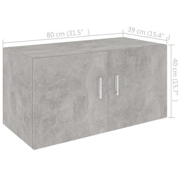 Wandschrank Betongrau 80x39x40cm