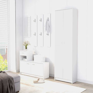 Weißer Garderobenschrank Holzwerkstoff