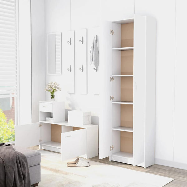 Weißer Garderobenschrank Holzwerkstoff