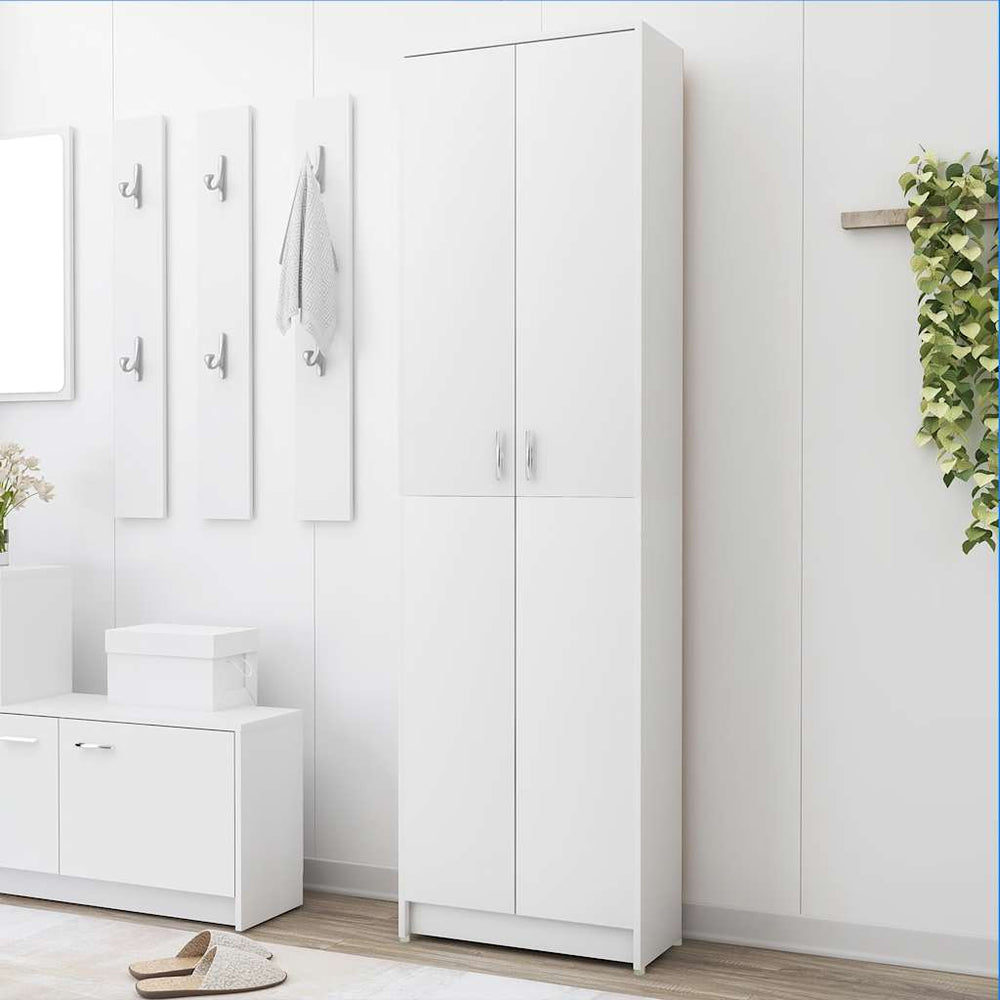 Weißer Garderobenschrank Holzwerkstoff