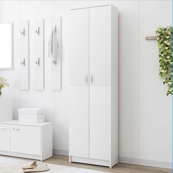 Weißer Garderobenschrank Holzwerkstoff