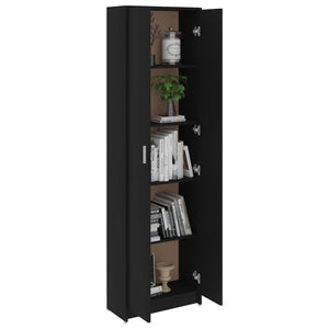 Schwarzer Garderobenschrank 55x25x189 cm