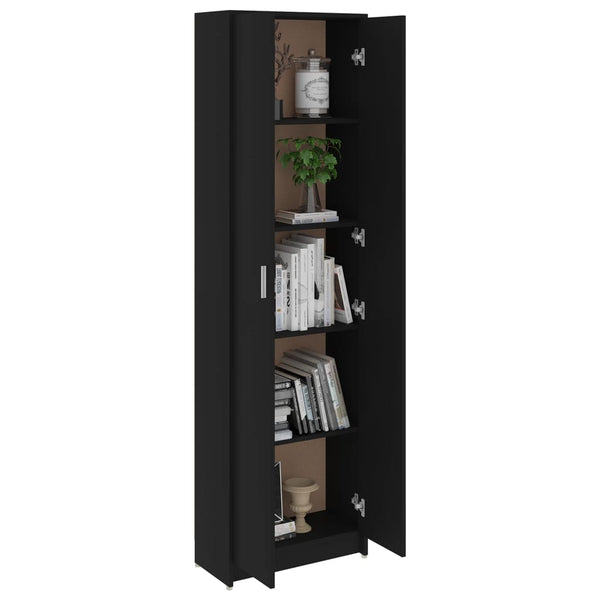 Schwarzer Garderobenschrank 55x25x189 cm