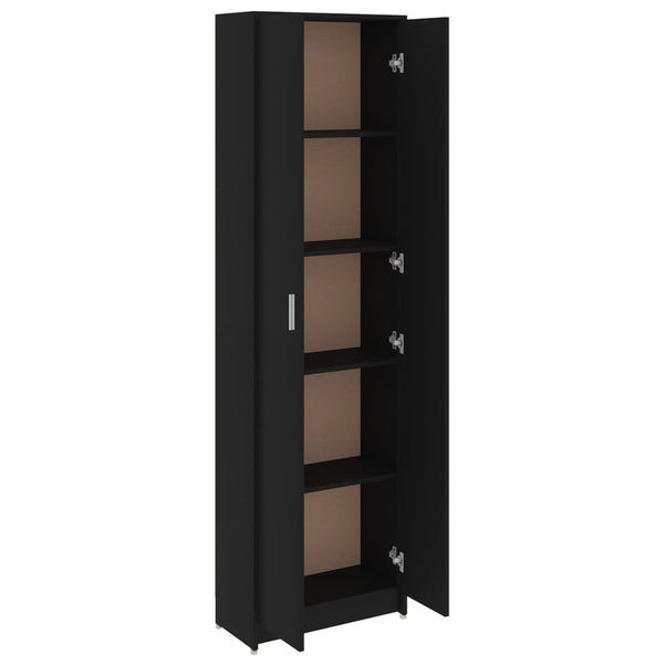 Schwarzer Garderobenschrank 55x25x189 cm