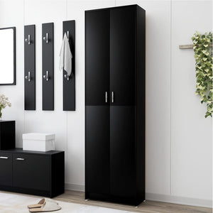 Schwarzer Garderobenschrank 55x25x189 cm
