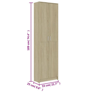 Garderobenschrank Sonoma Eiche 55x25x189 cm