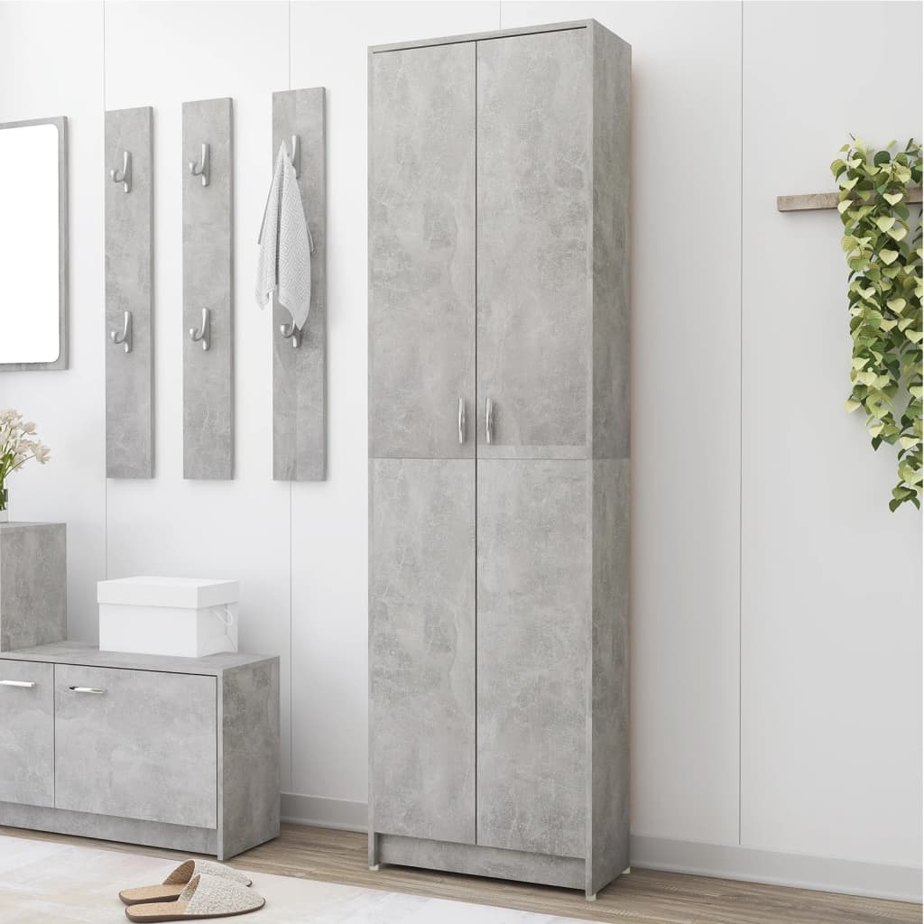 Garderobenschrank Betongrau 189 cm hoch