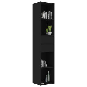 Schwarzes Bücherregal 36x30x171 cm