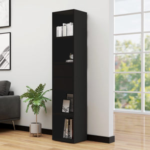 Schwarzes Bücherregal 36x30x171 cm