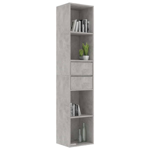 Bücherregal Betongrau 36x30x171 cm