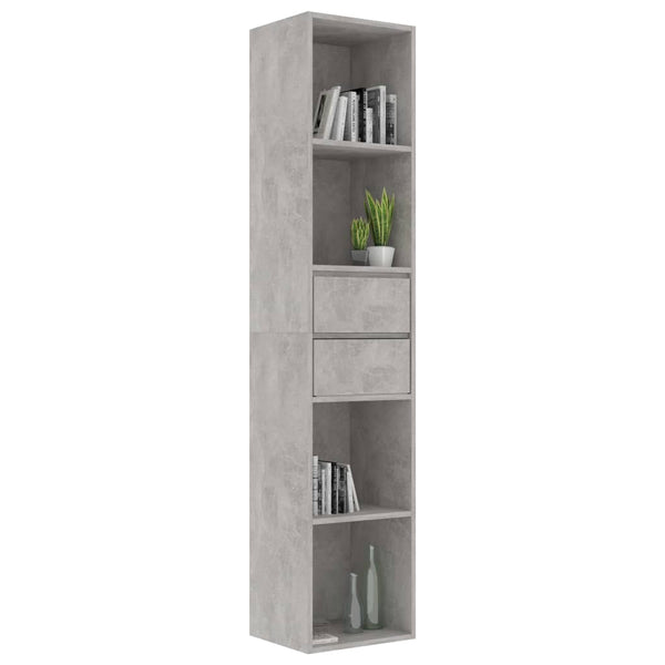 Bücherregal Betongrau 36x30x171 cm
