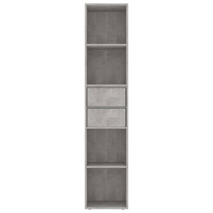 Bücherregal Betongrau 36x30x171 cm