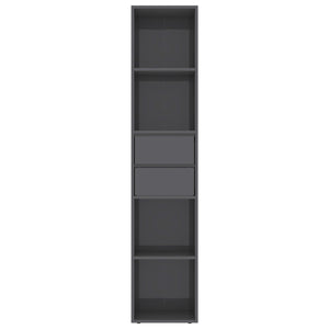 Bücherregal Hochglanz Grau 36x30x171 cm