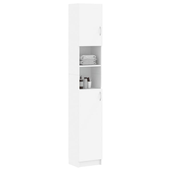 Weißer Badezimmerschrank 32x25,5x190 cm