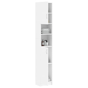 Weißer Badezimmerschrank 32x25,5x190 cm