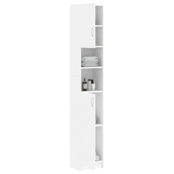 Weißer Badezimmerschrank 32x25,5x190 cm