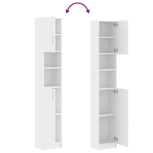 Weißer Badezimmerschrank 32x25,5x190 cm