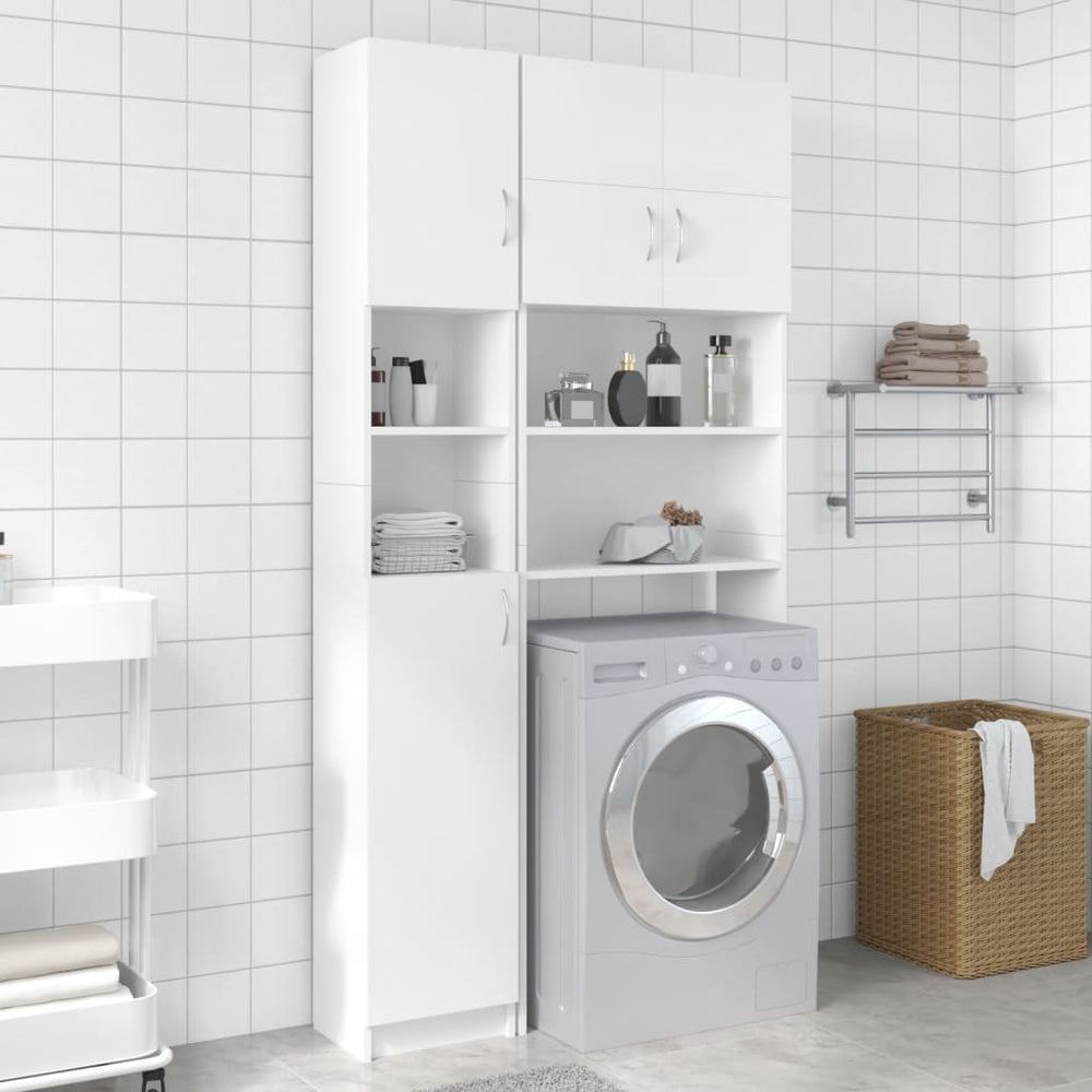 vidaXL Armoire de salle de bain blanc 32x25,5x190 cm Aggloméré