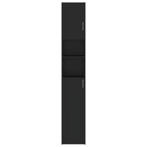 Schwarzer Badezimmerschrank 32x25,5x190 cm