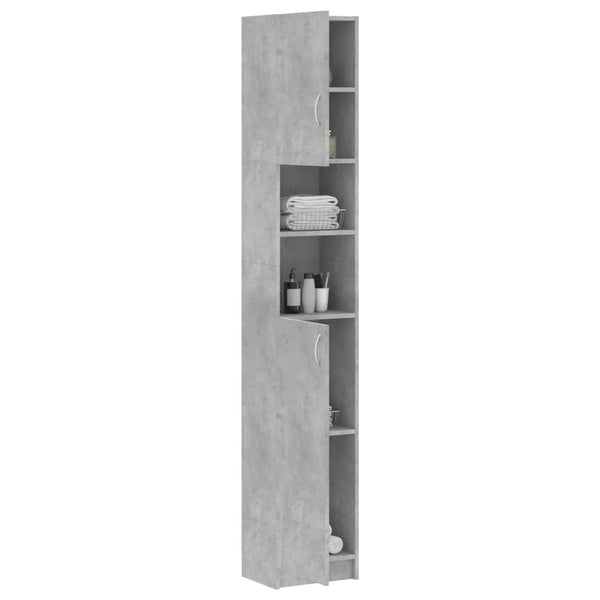 Betongrauer Badezimmerschrank 32x25,5x190 cm