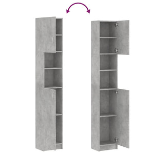 Betongrauer Badezimmerschrank 32x25,5x190 cm