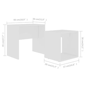 Couchtisch Set Weiß Holzwerkstoff 2-teilig