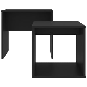 Schwarzes Couchtisch-Set, 2-teilig