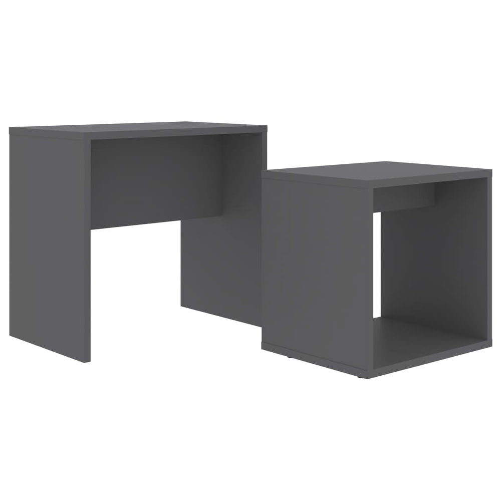 Graues Couchtisch-Set, 2-teilig