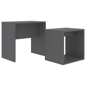 Graues Couchtisch-Set, 2-teilig
