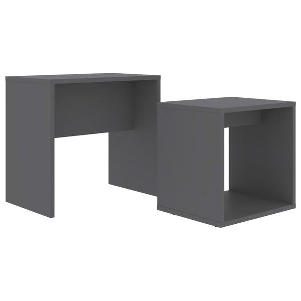 Graues Couchtisch-Set, 2-teilig