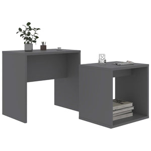 Graues Couchtisch-Set, 2-teilig