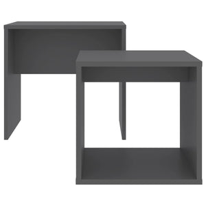 Graues Couchtisch-Set, 2-teilig