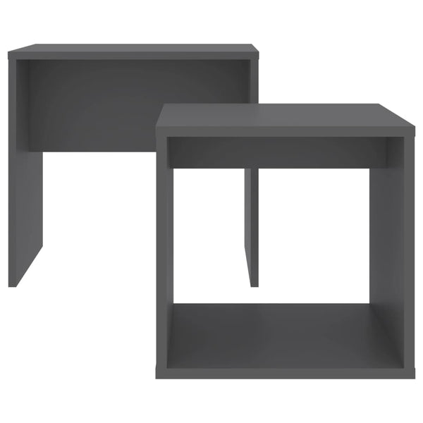 Graues Couchtisch-Set, 2-teilig
