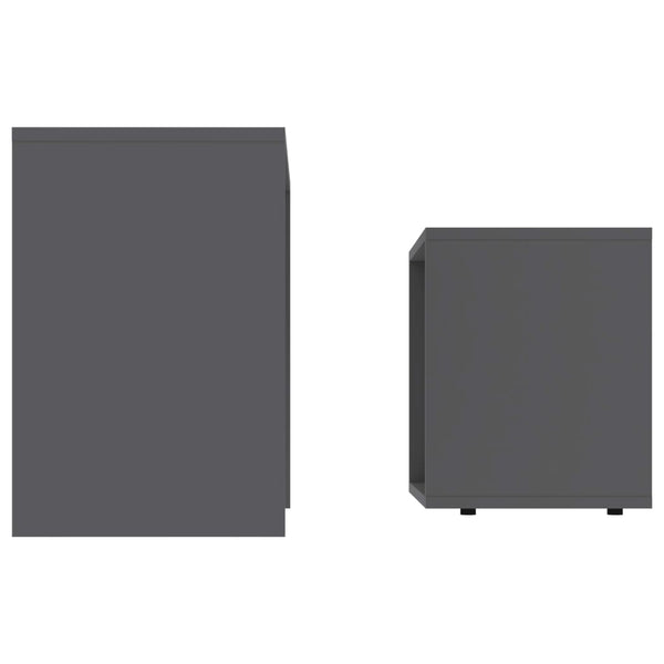 Graues Couchtisch-Set, 2-teilig