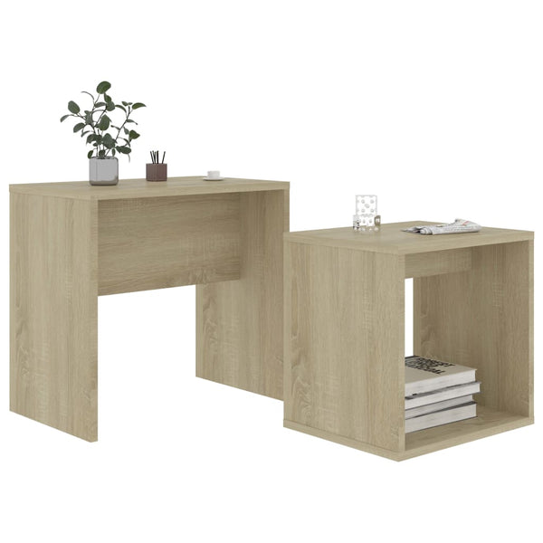Couchtisch-Set Sonoma-Eiche, 2-teilig