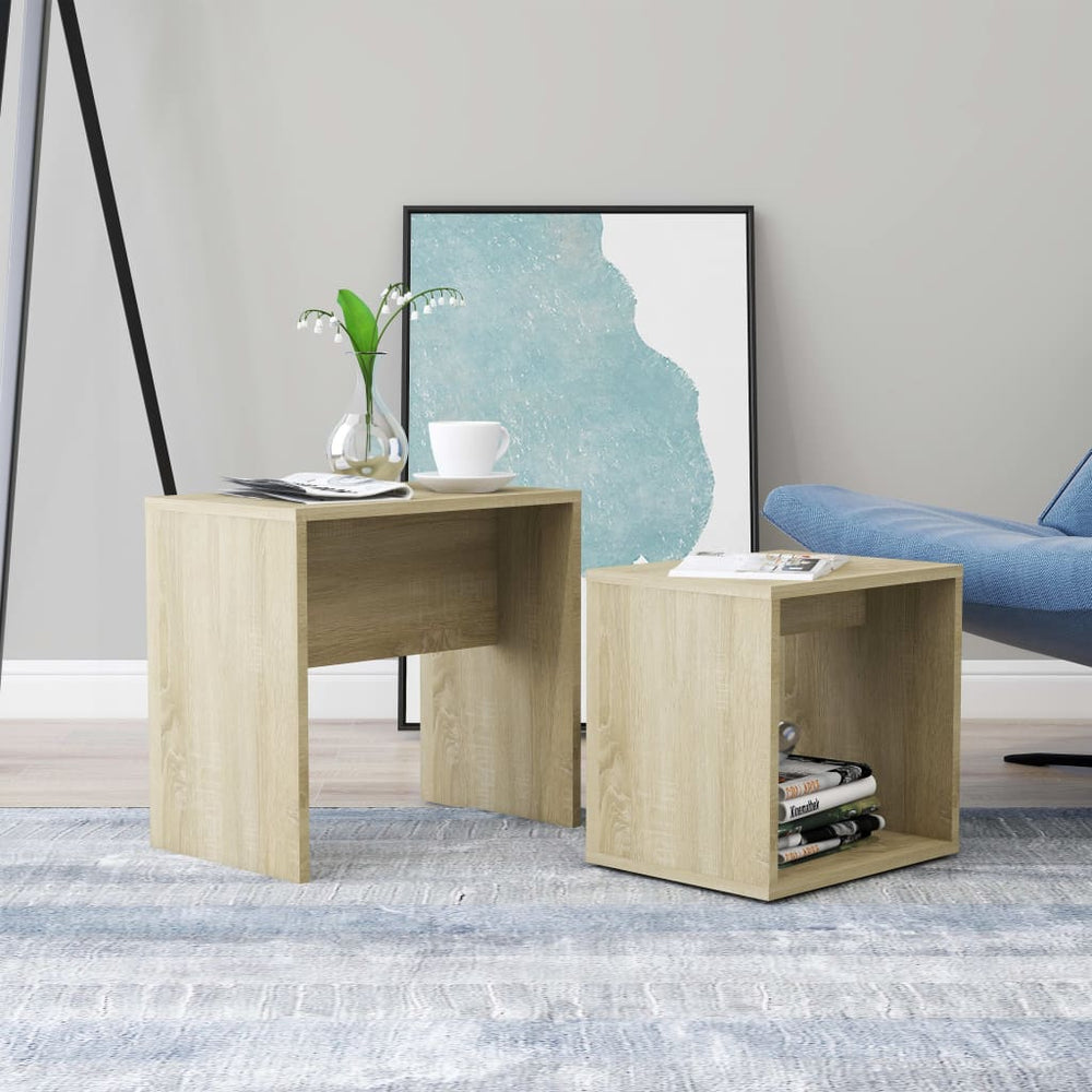 Couchtisch-Set Sonoma-Eiche, 2-teilig