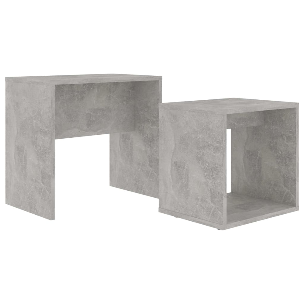 Betongrau Couchtisch Set, 2-teilig