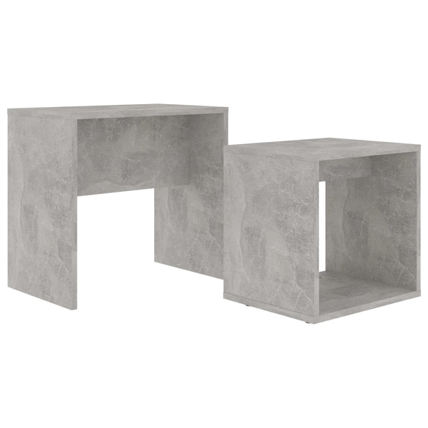 Betongrau Couchtisch Set, 2-teilig
