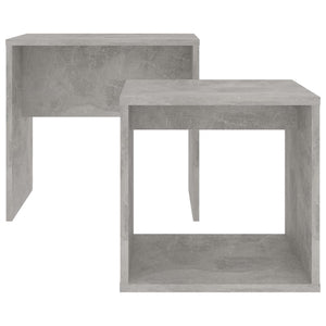 Betongrau Couchtisch Set, 2-teilig
