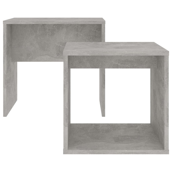 Betongrau Couchtisch Set, 2-teilig
