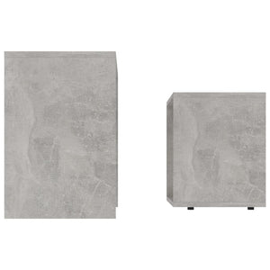 Betongrau Couchtisch Set, 2-teilig