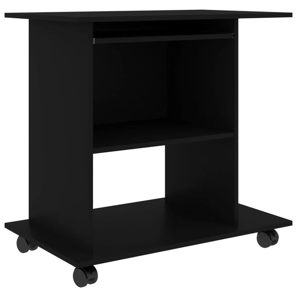 Schwarzer Schreibtisch 80x50 cm