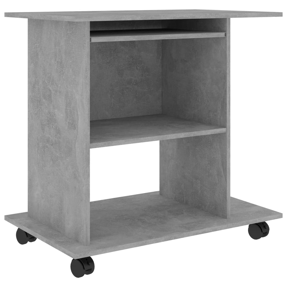 Betongrauer Schreibtisch 80x50 cm