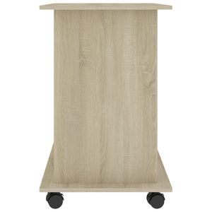 Schreibtisch Weiß Sonoma-Eiche 80 cm
